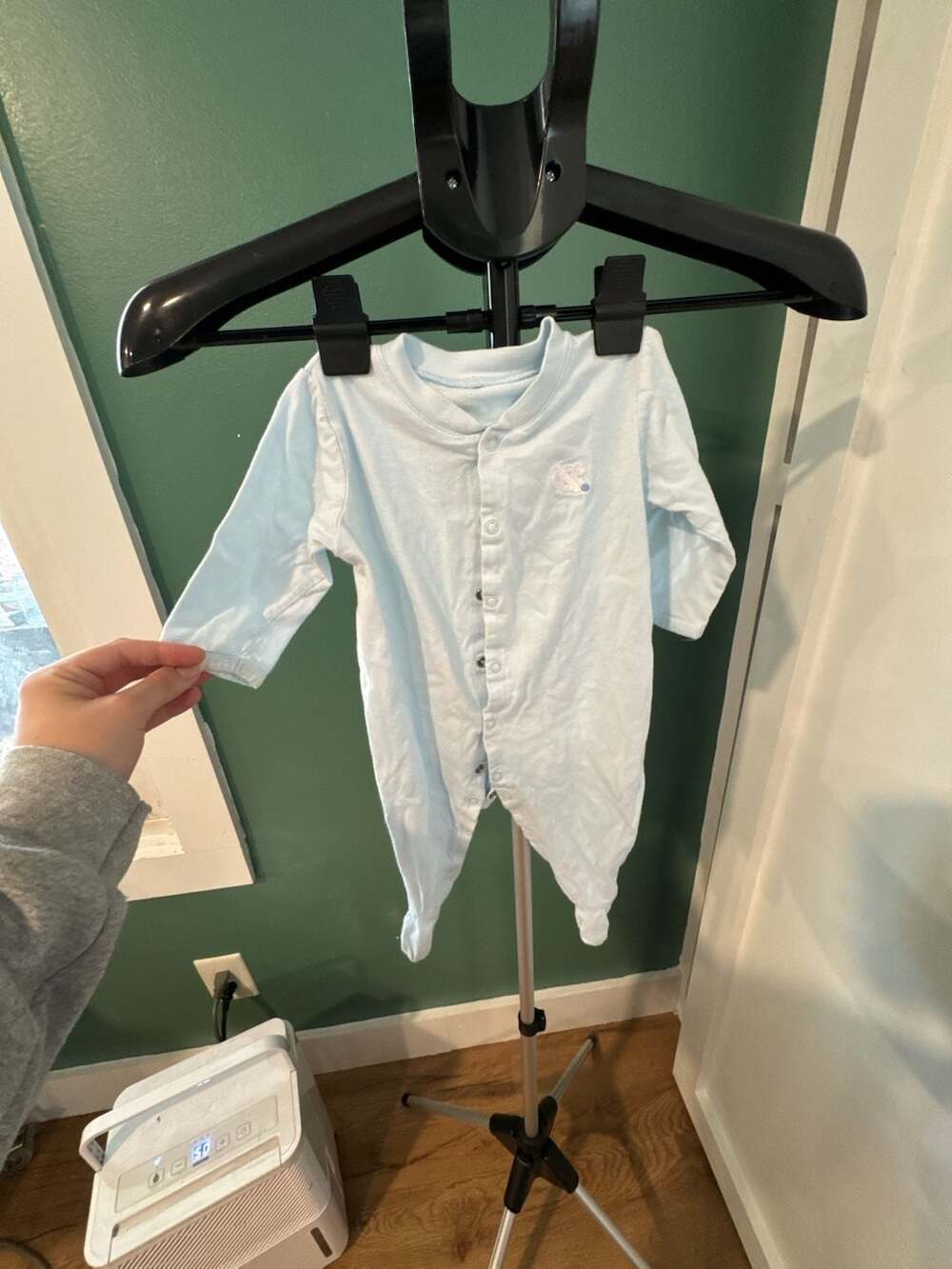 UNC Footies Size 6-9 Months Light Blue Baby Sleeper Footed Pajamas